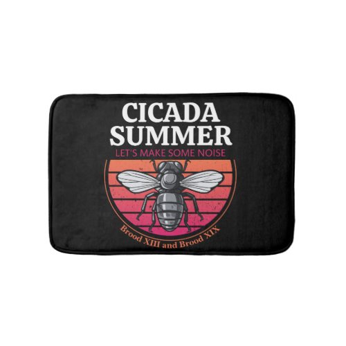 Cicada Summer Best Gift to Cicada Brood Enthusiast Bath Mat