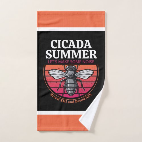 Cicada Summer Best Gift to Cicada Brood Enthusiast Bath Towel Set
