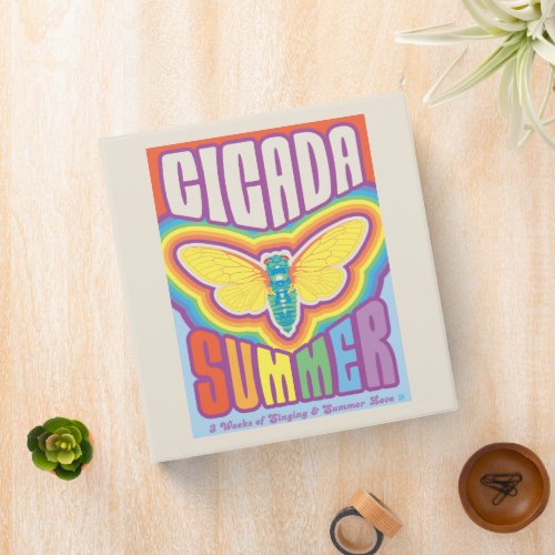 Cicada Summer Love 3 Ring Binder