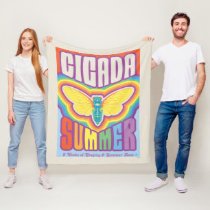 Cicada Summer Love Fleece Blanket