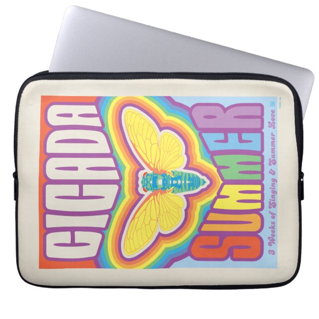 Cicada Summer Love Laptop Sleeve (Front)