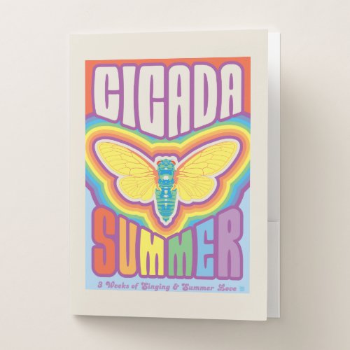 Cicada Summer Love Pocket Folder
