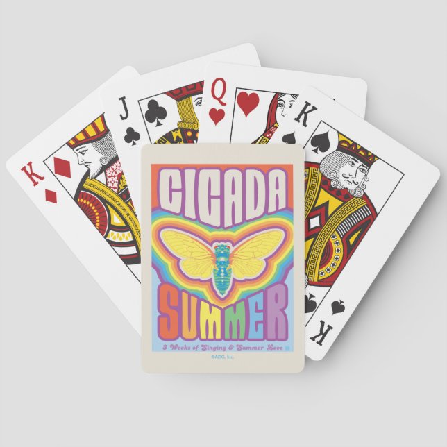 Cicada Summer Love Poker Cards (Back)