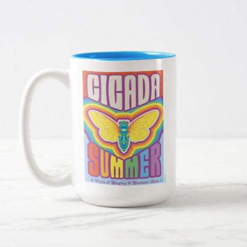 Cicada Summer Love Two_Tone Coffee Mug