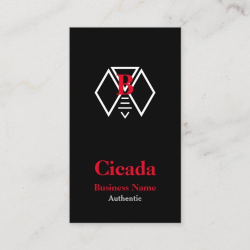 Cicada symbol business card