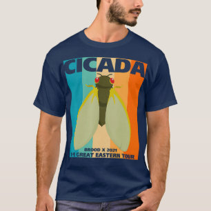 Cicada The Great Eastern Tour 2021 Brood X Retro T-Shirt