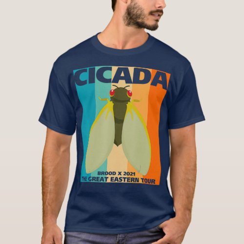 Cicada The Great Eastern Tour 2021 Brood X Retro T_Shirt
