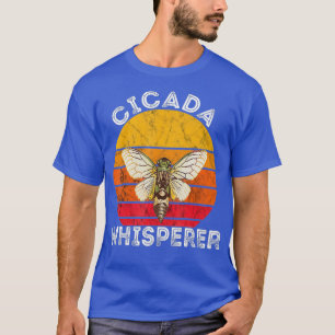 Cicada Whisperer Brood Insect Retro Sunset Swarm T-Shirt