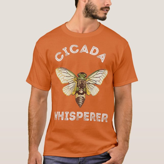 Cicada Whisperer Insect Magicicada Brood Bug T-Shirt (Front)