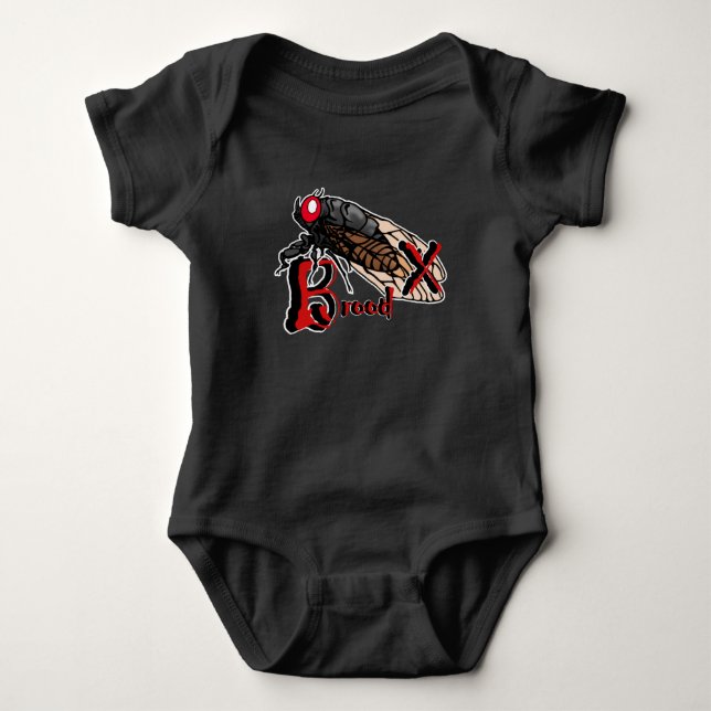 cicadas brood x emergence baby bodysuit (Front)