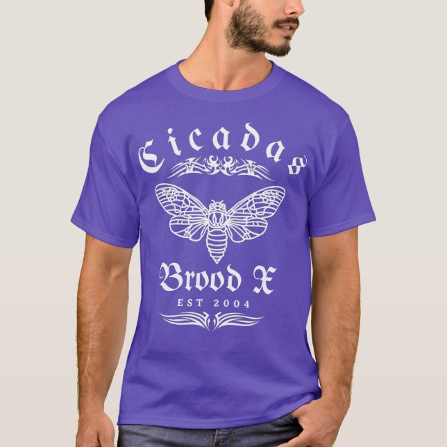 Cicadas Brood X Est 2004 Tattoo Aesthetic Bug T-Shirt (Front)