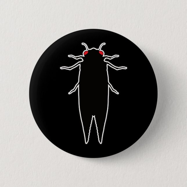 Cicadas Cicada Zombie Bugs – Entomology Geek Button (Front)