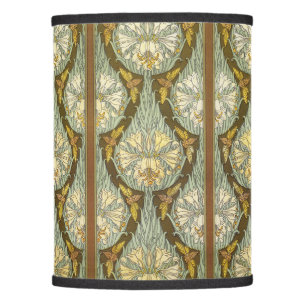 Cicadas & Lilies Insects Plants Floral Art Nouveau Lamp Shade