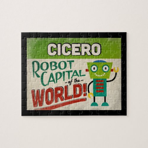Cicero Illinois Robot _ Funny Vintage Jigsaw Puzzle