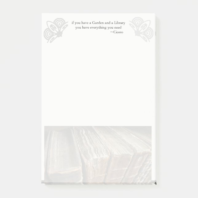 Cicero quote - If you have a library Post-it® Note (Front)