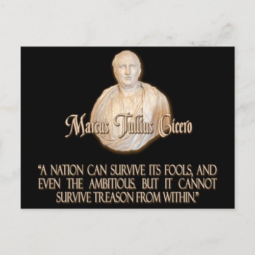 Cicero Quote on Treason Postcard