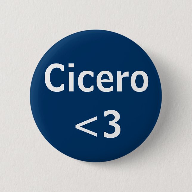 Cicero Roman lawyer love Button (Front)
