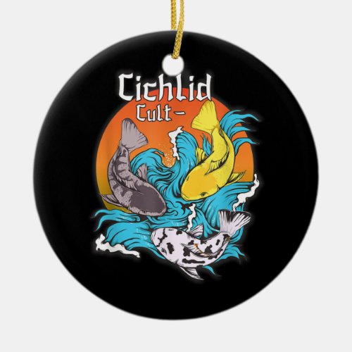 Cichlid Fish Cichlid Cult Apparel for Aquarium Ceramic Ornament