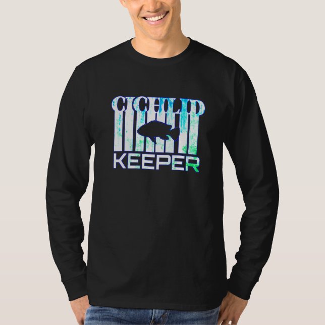 Cichlid Keeper Splashing Aquarium Cichlid Fish Bre T-Shirt (Front)