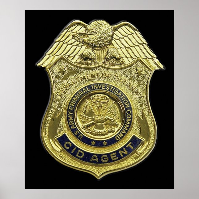 CID AGENT BADGE AMERICAN US USA Army Criminal Inve Poster (Front)
