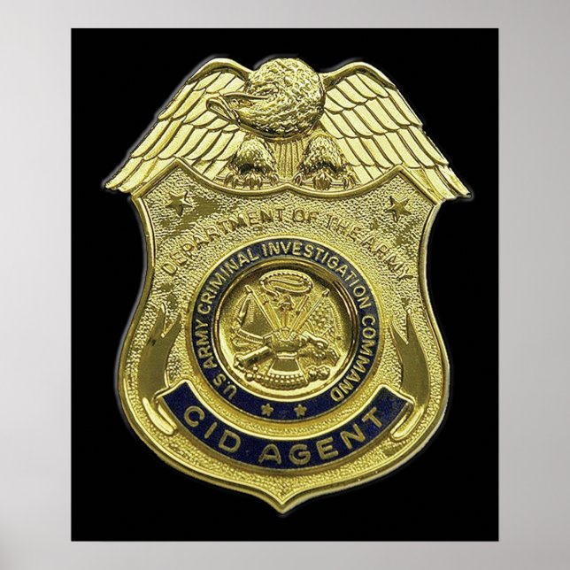 CID AGENT BADGE AMERICAN US USA Army Criminal Inve Poster (Front)