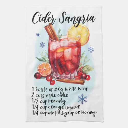 Cider Sangria Recipe Kitchen Towel