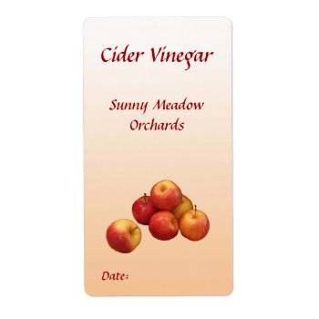 Cider Vinegar Labels by Bebops at Zazzle