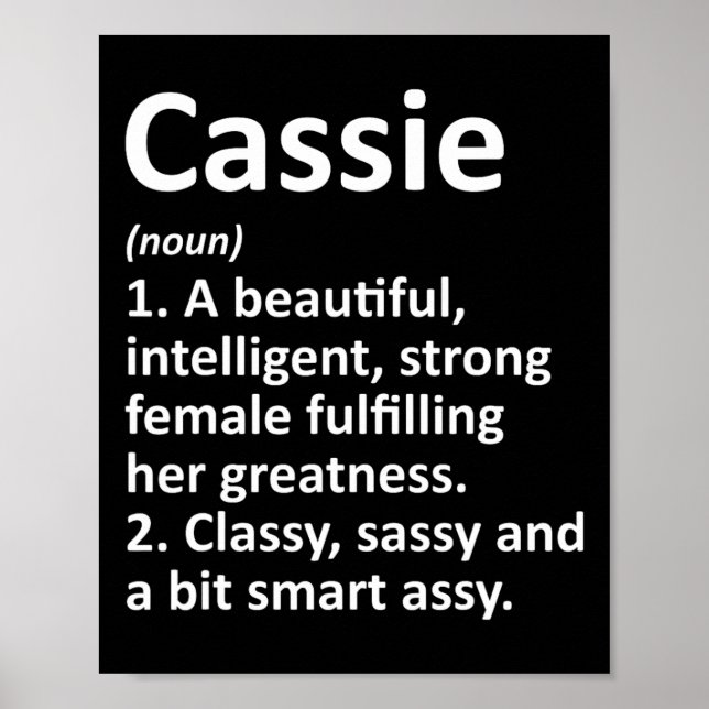 Cie Definition Personalized Name Funny  Poster (Front)