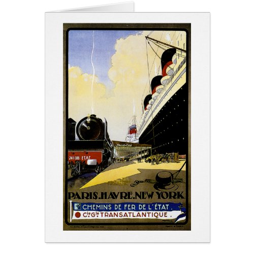 Cie Gie Transatlantique Vintage Travel Ad