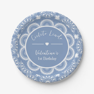 Cielito Lindo 1st Birthday Blue Paper Plates