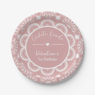 Cielito Lindo 1st Birthday Pink Paper Plates