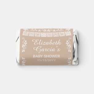 Cielito Lindo Baby Shower Beige Candy Bar Wrapper  Hershey's Miniatures