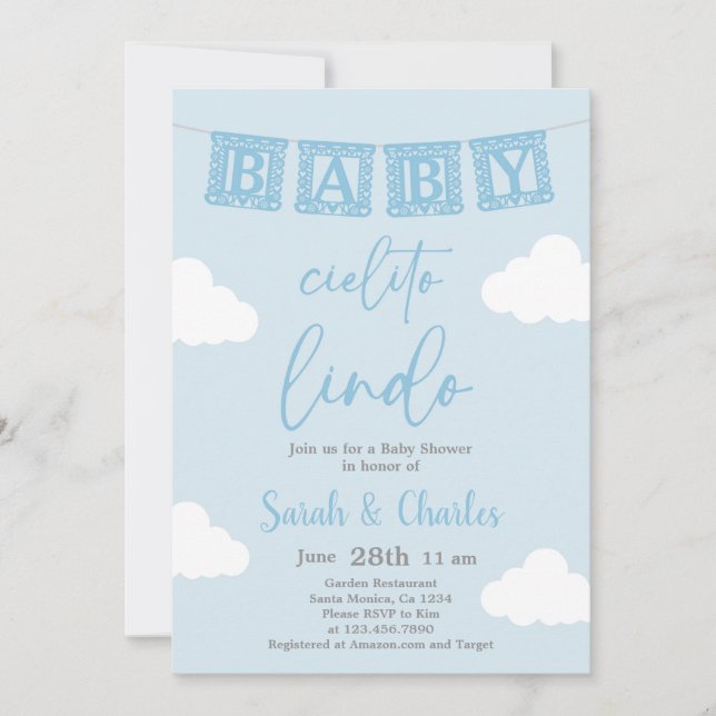 Cielito Lindo Baby Shower Boy Invitation (Front)