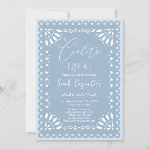 Cielito Lindo Baby Shower Boy Invitation