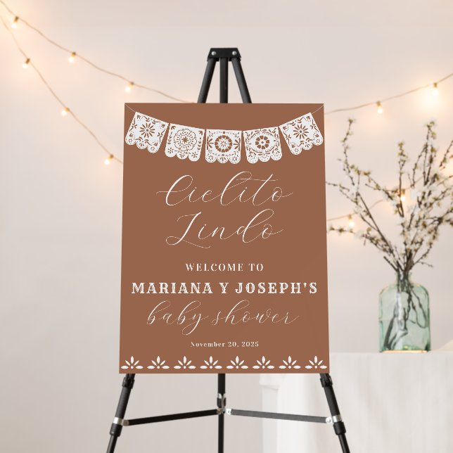 Cielito Lindo Baby Shower Event Sign (In Situ (Stand))