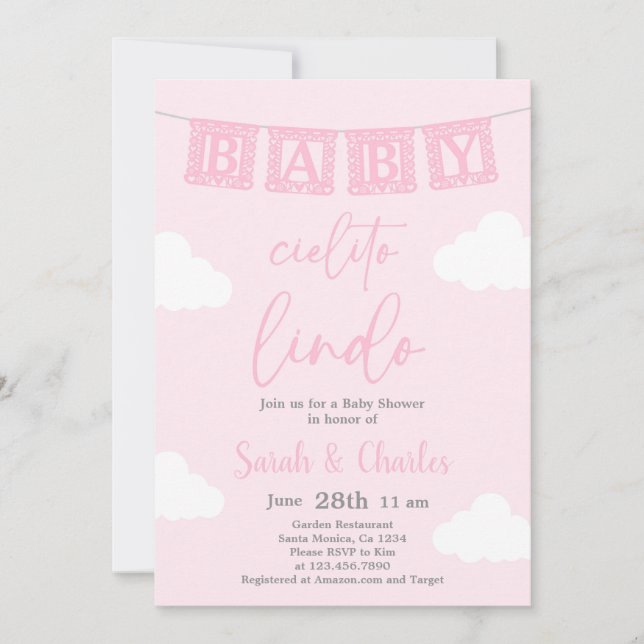Cielito Lindo Baby Shower Girl Invitation (Front)