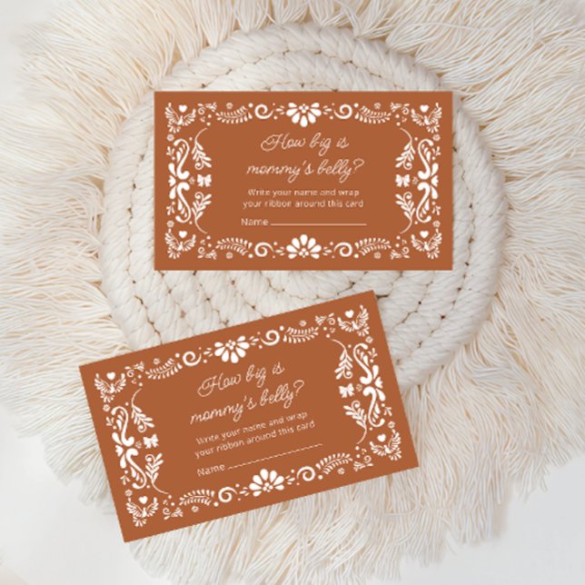 Cielito Lindo Baby Shower How Big Is Mommy's Belly Enclosure Card (Creator Uploaded)