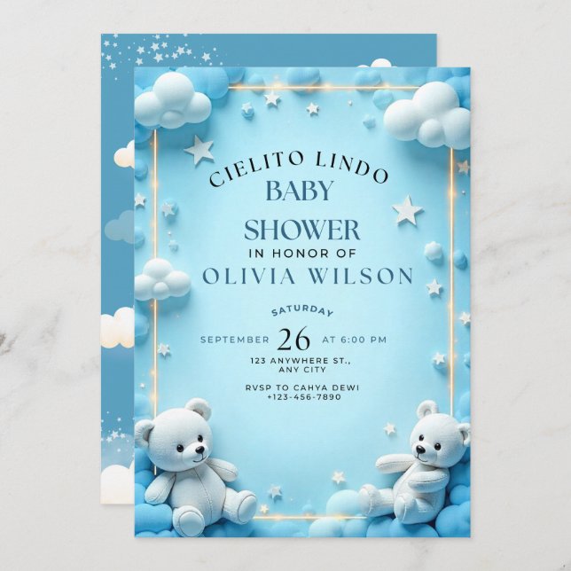Cielito Lindo Baby Shower Invitation (Front/Back)