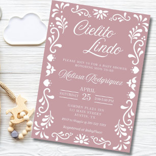 Cielito Lindo Baby Shower Invitation, Dusty Pink  Invitation