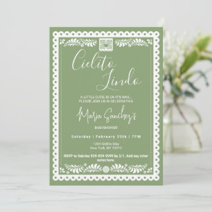 Cielito Lindo Baby Shower Invitation Green