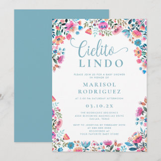 Cielito Lindo Baby Shower Mexican Colorful Floral  Invitation