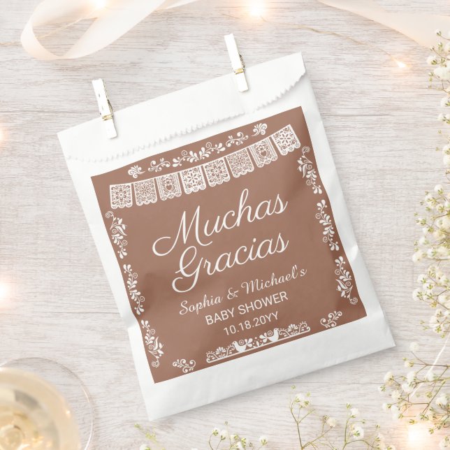 Cielito Lindo Baby Shower Muchas Gracias Favor Bag (Clipped)