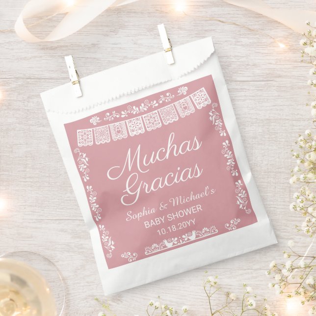Cielito Lindo Baby Shower Muchas Gracias Favor Bag (Clipped)