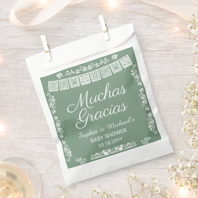 Cielito Lindo Baby Shower Muchas Gracias Favor Bag (Clipped)