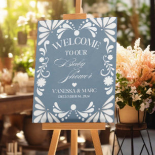 Cielito Lindo Baby Shower Party Decor Blue Sign