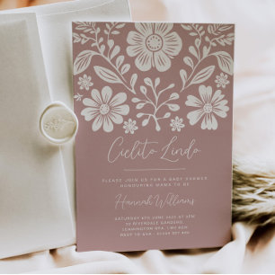 Cielito Lindo Baby Shower Pink Invitation