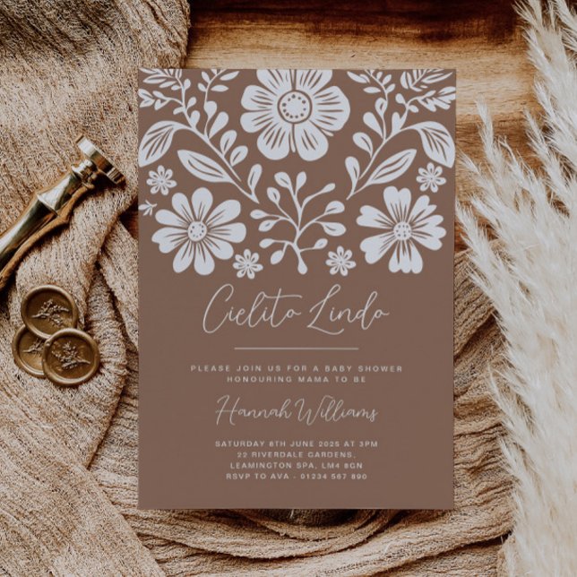 Cielito Lindo Baby Shower Terracotta Invitation (Creator Uploaded)