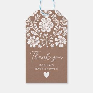 Cielito Lindo Baby Shower Terracotta Thank You Gift Tags
