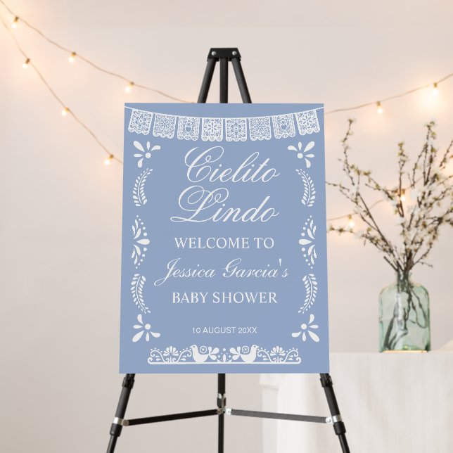 Cielito Lindo Baby Shower Welcome Sign Foam Board (In Situ (Stand))