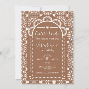 Cielito Lindo Beige 1st Birthday Invitation
